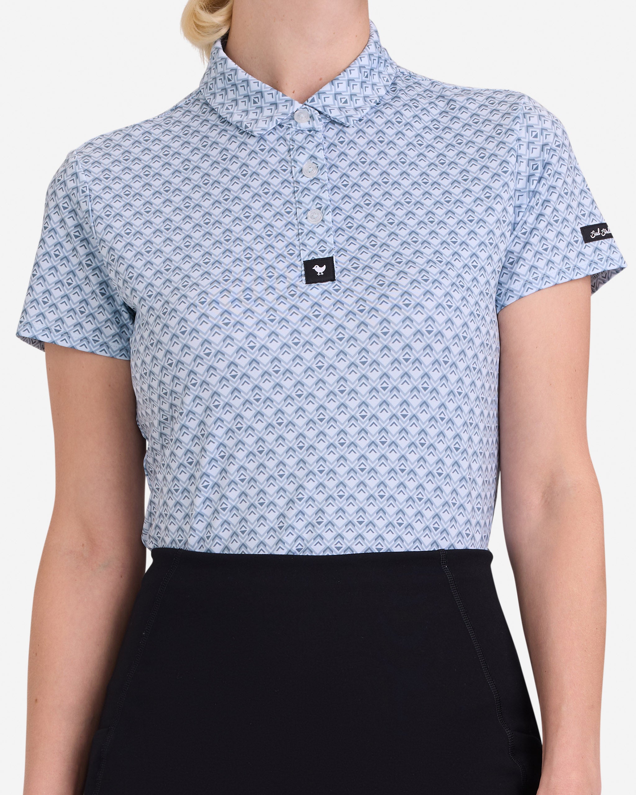 Geo Frost - Blue-Women's Polo-Bad Birdie