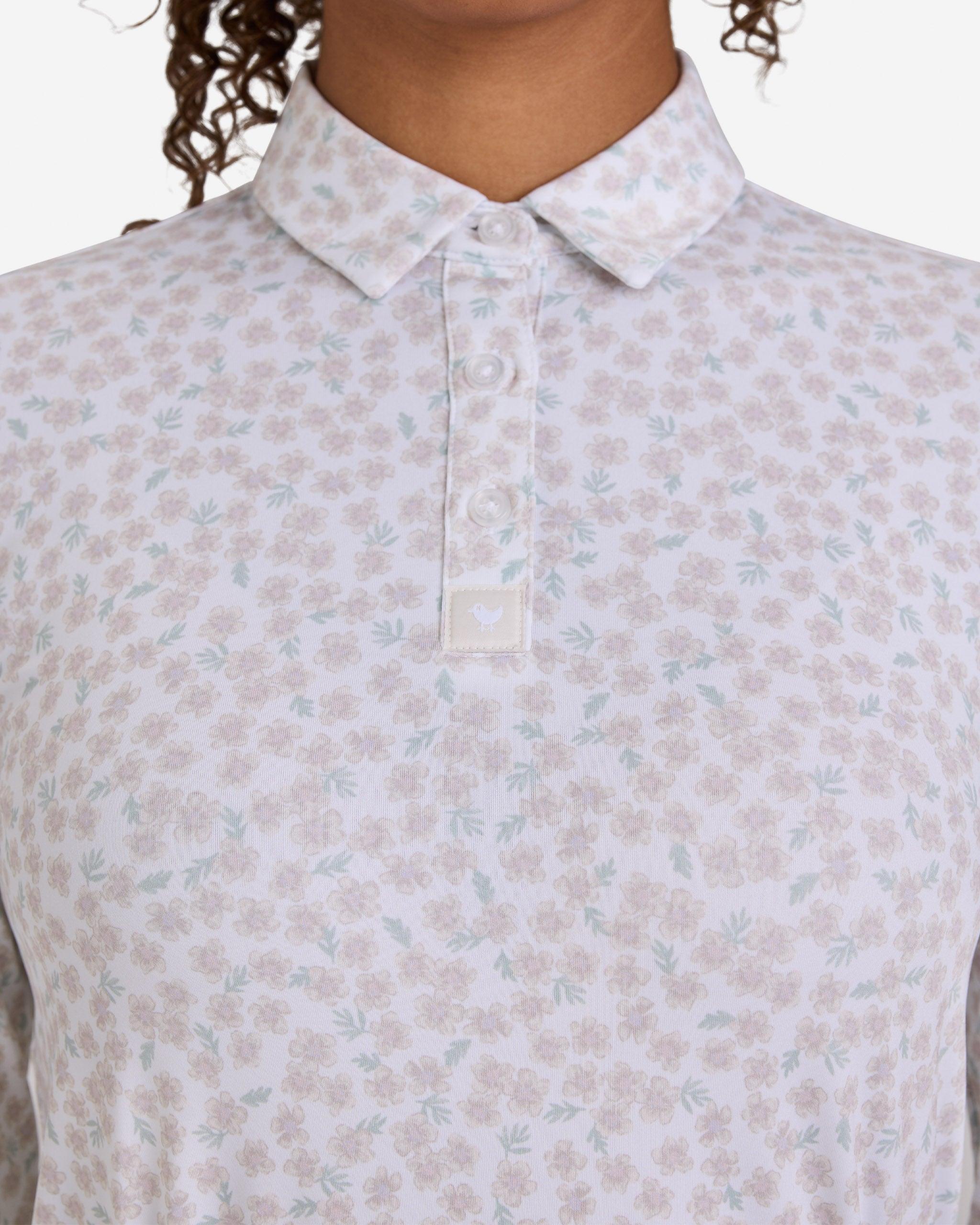 Long Sleeve Polo - Dancing Lilies