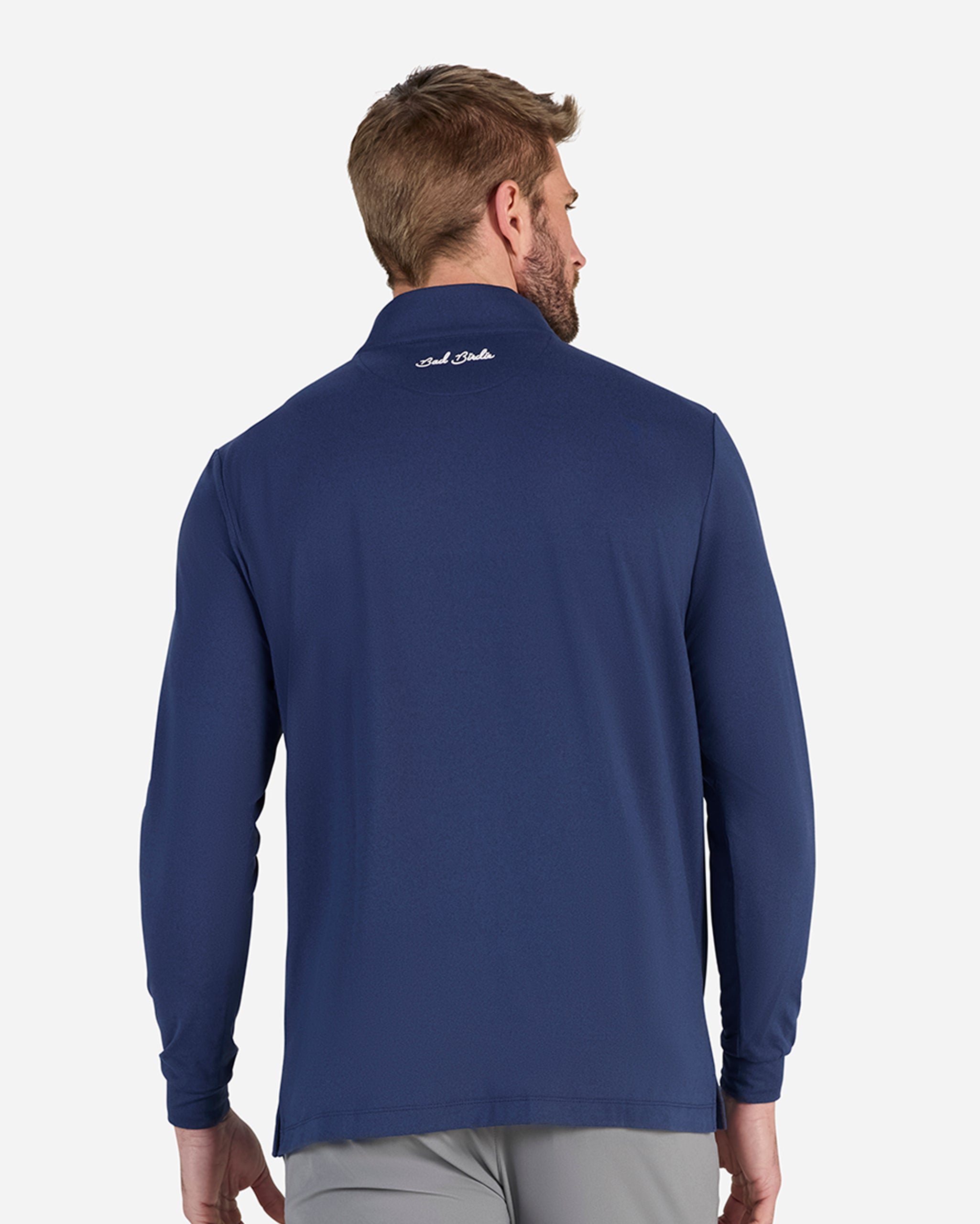 Navy Quarterzip-Men's Quarterzip-Bad Birdie
